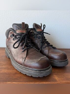Dr Martens Y2K brown leather lace up ankle boots UK 8 Men’s sz 9